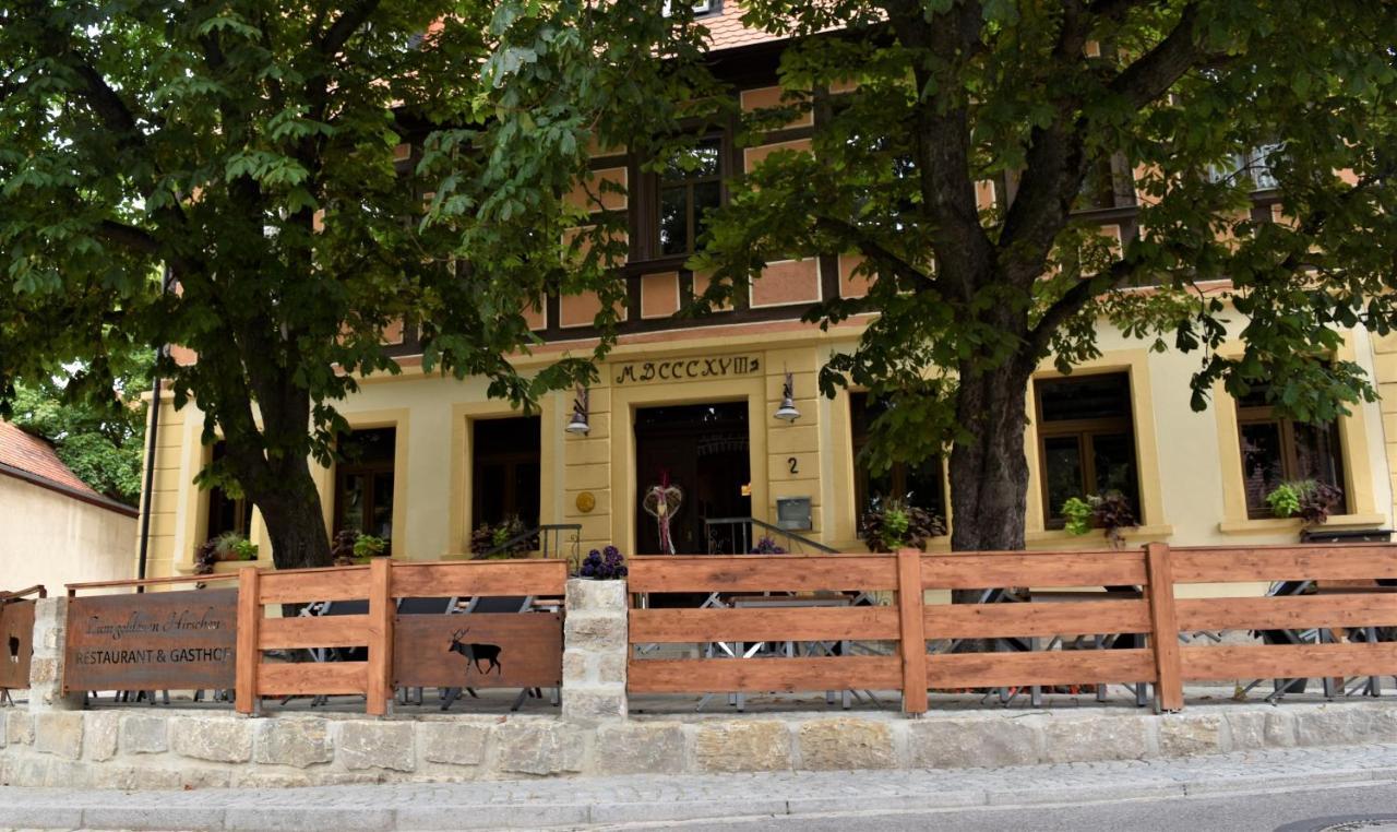 Gasthof Pension Zum Goldenen Hirschen Burgbernheim Bagian luar foto